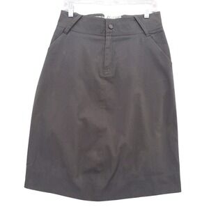Skfk Ibina Skirt A-Line Knee Length Ruched Back Black Size 2‎ L